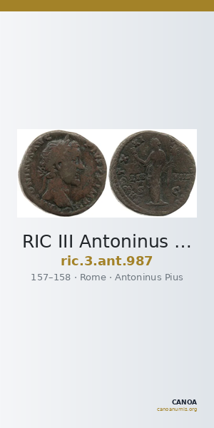 RIC III Antoninus Pius 987 — CANOA