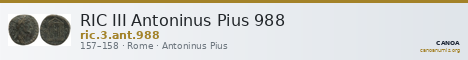 RIC III Antoninus Pius 988 — CANOA