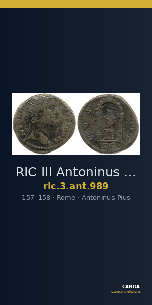 RIC III Antoninus Pius 989 — CANOA