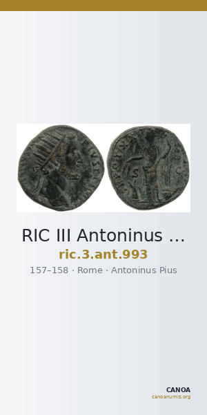 RIC III Antoninus Pius 993 — CANOA