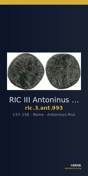 RIC III Antoninus Pius 993 — CANOA