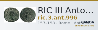 RIC III Antoninus Pius 996 — CANOA