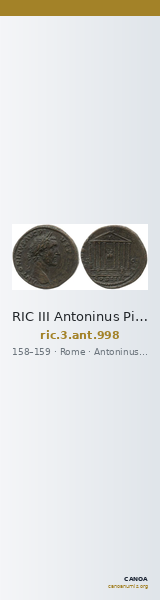 RIC III Antoninus Pius 998 — CANOA