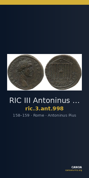 RIC III Antoninus Pius 998 — CANOA