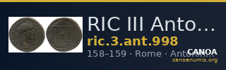 RIC III Antoninus Pius 998 — CANOA