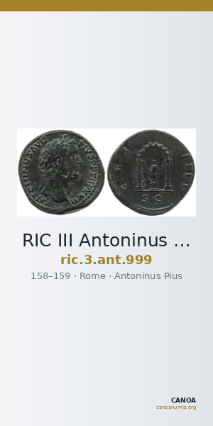 RIC III Antoninus Pius 999 — CANOA