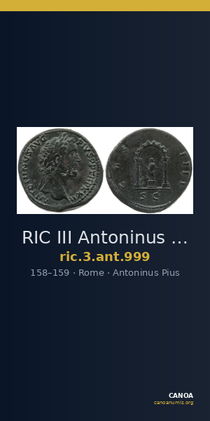 RIC III Antoninus Pius 999 — CANOA