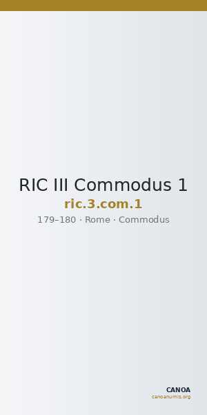 RIC III Commodus 1 — CANOA
