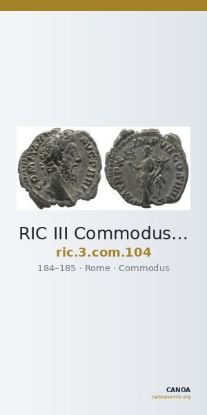 RIC III Commodus 104 — CANOA