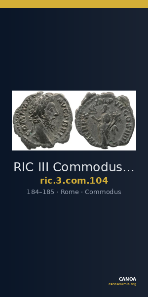 RIC III Commodus 104 — CANOA
