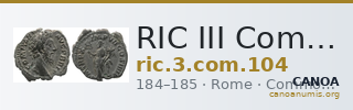 RIC III Commodus 104 — CANOA