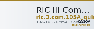 RIC III Commodus 105A (quinarius) — CANOA
