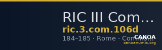 RIC III Commodus 106d — CANOA