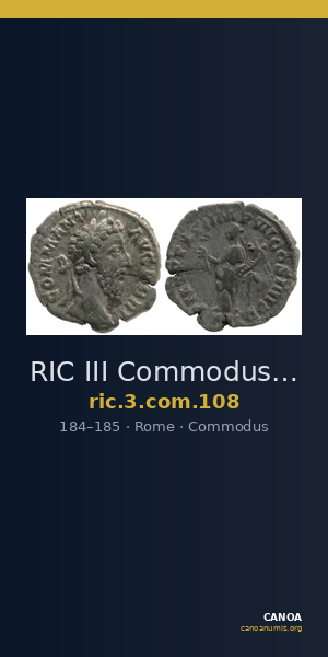 RIC III Commodus 108 — CANOA