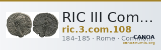 RIC III Commodus 108 — CANOA