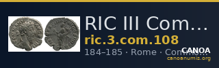 RIC III Commodus 108 — CANOA