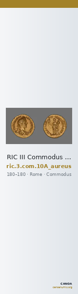 RIC III Commodus 10A (aureus) — CANOA
