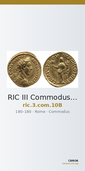 RIC III Commodus 10B — CANOA