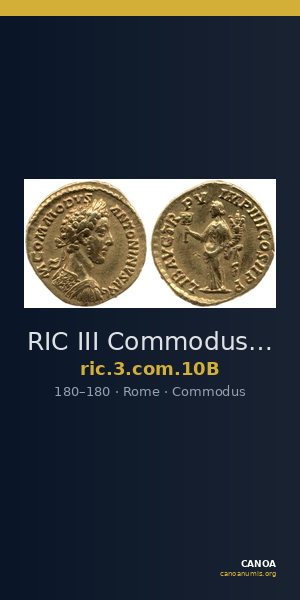 RIC III Commodus 10B — CANOA