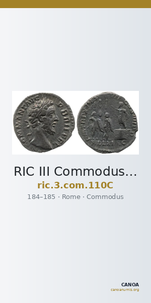 RIC III Commodus 110C — CANOA