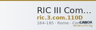 RIC III Commodus 110D — CANOA