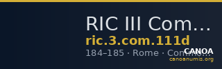 RIC III Commodus 111d — CANOA