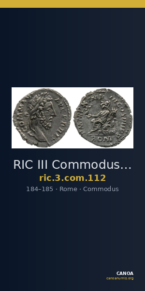 RIC III Commodus 112 — CANOA