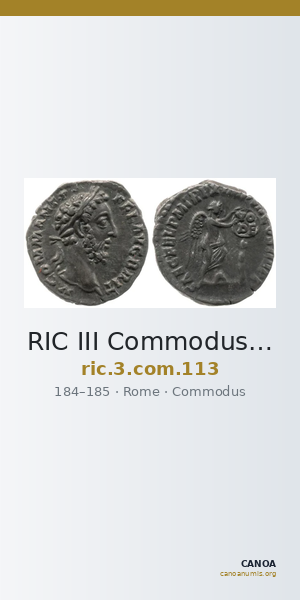 RIC III Commodus 113 — CANOA