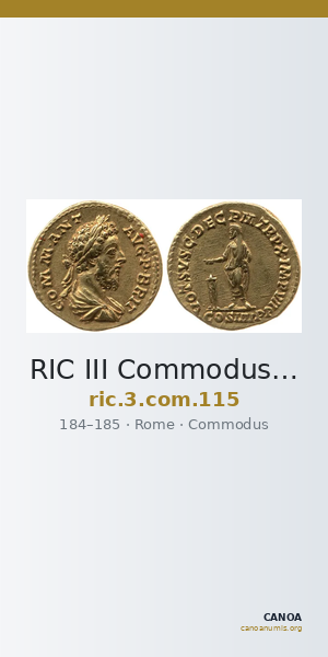 RIC III Commodus 115 — CANOA