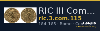 RIC III Commodus 115 — CANOA