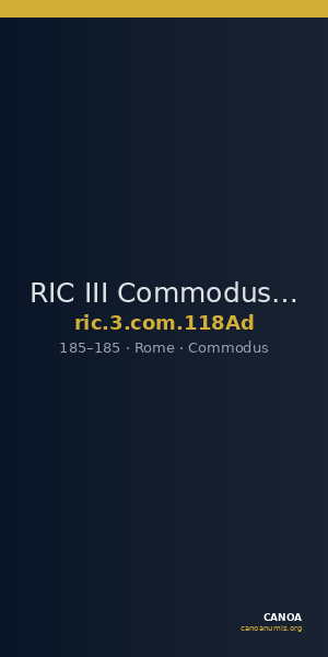 RIC III Commodus 118Ad — CANOA