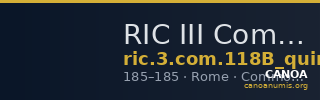 RIC III Commodus 118B (quinarius aureus) — CANOA