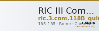 RIC III Commodus 118B (quinarius) — CANOA