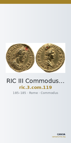 RIC III Commodus 119 — CANOA