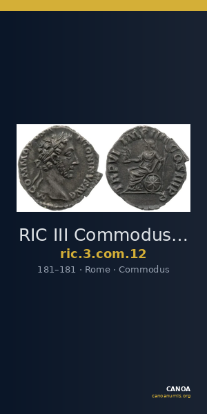 RIC III Commodus 12 — CANOA