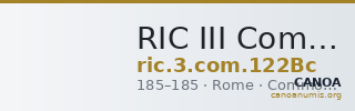RIC III Commodus 122Bc — CANOA