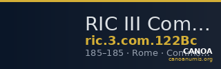 RIC III Commodus 122Bc — CANOA