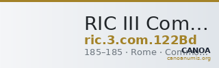 RIC III Commodus 122Bd — CANOA