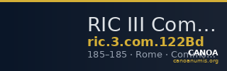 RIC III Commodus 122Bd — CANOA