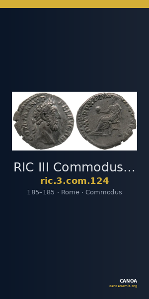 RIC III Commodus 124 — CANOA