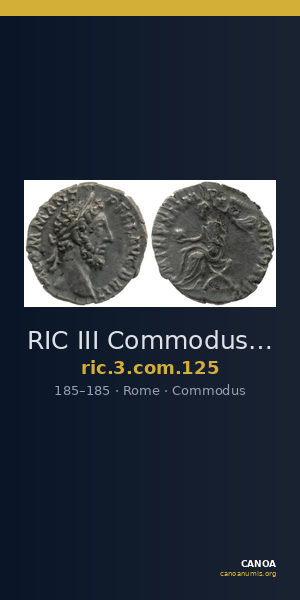 RIC III Commodus 125 — CANOA