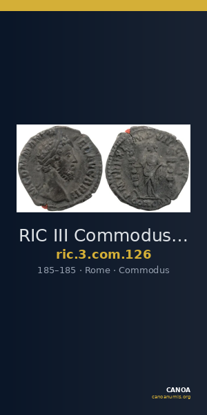 RIC III Commodus 126 — CANOA
