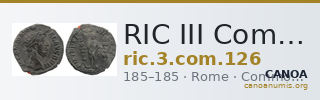 RIC III Commodus 126 — CANOA