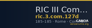 RIC III Commodus 127d — CANOA