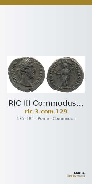 RIC III Commodus 129 — CANOA
