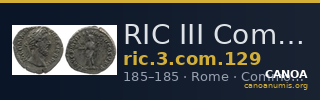 RIC III Commodus 129 — CANOA