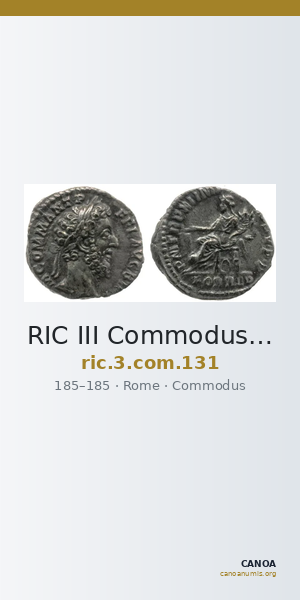 RIC III Commodus 131 — CANOA