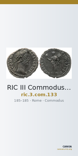 RIC III Commodus 133 — CANOA