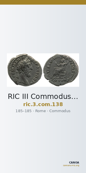 RIC III Commodus 138 — CANOA
