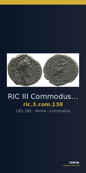 RIC III Commodus 138 — CANOA